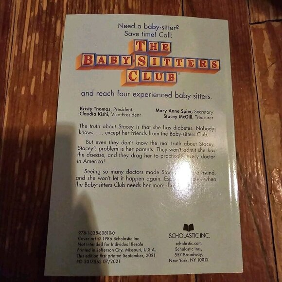 The Truth About Stacey The Baby-Sitters Club #3 Ann M. Martin - Picture 8 of 10